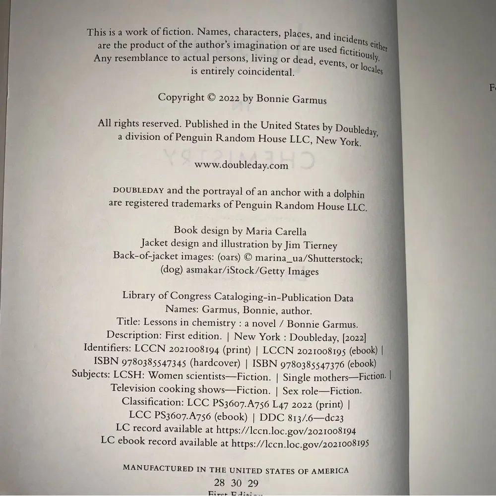 Lessons in Chemistry Book Bonnie Garmus Novel Best Seller Apple TV Show Reading